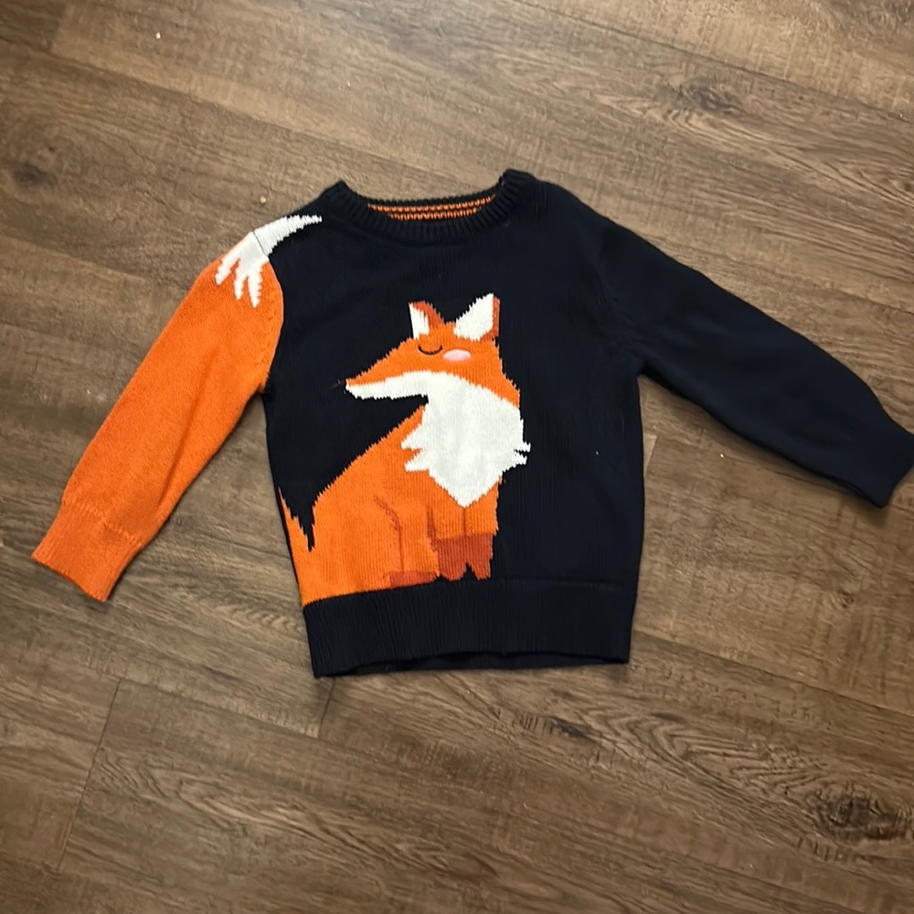 Cat and Jack 18M fox sweater NWOT